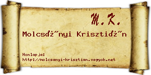 Molcsányi Krisztián névjegykártya