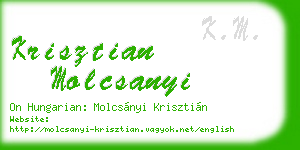 krisztian molcsanyi business card