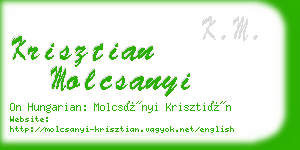 krisztian molcsanyi business card